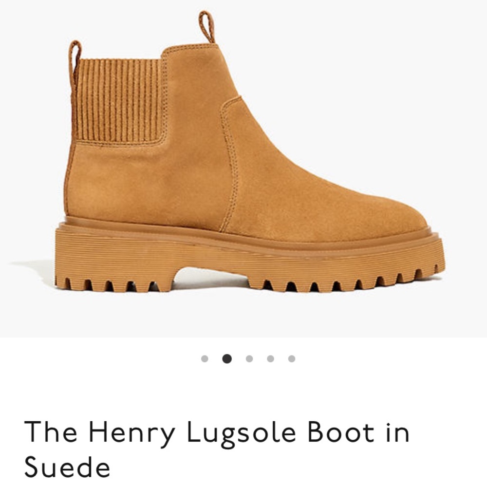 BRAND NEW Madewell Henry Lugsole boots in Suede